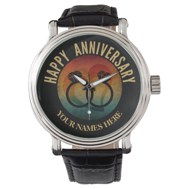 personlig gåva för bröllopsjubileum armbandsur (Framsida)