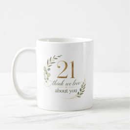 Personlig gåva med 21 saker vi älskar med dig kaffemugg
