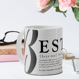 Personlig gåva med definition av bästa vän kaffemugg
