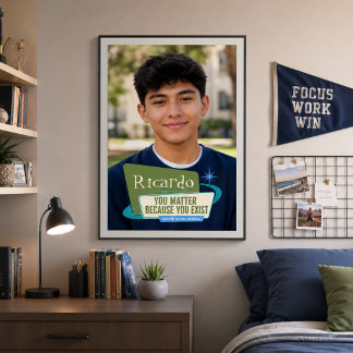 Personlig gåva med foto som betyder 'Du betyder nå Poster