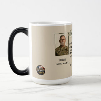 Personlig gåva med militär tjänstgöringsregister magisk mugg