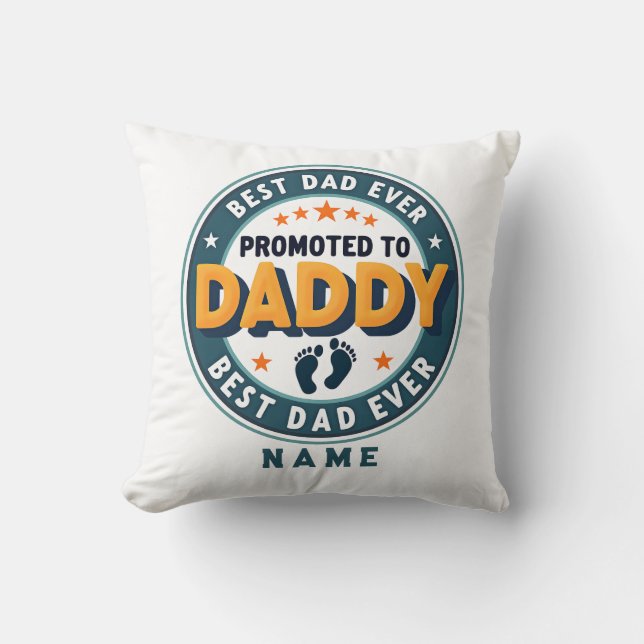 Personlig gåva med namn till pappa kudde (Framsida)