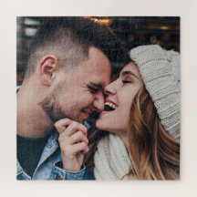 Personlig gåva med valentinepussel och foto