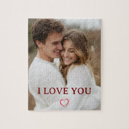 Personlig gåva - Pussel med texten You & Me I Love