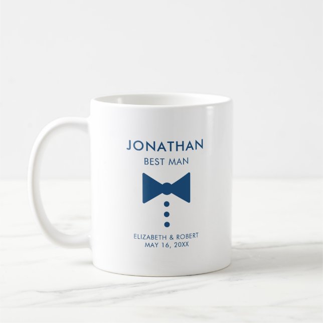 Personlig gåva till best man Modern smoking Bröllo Kaffemugg (Vänster)