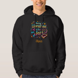 Personlig gåva till bibliotekarie hoodie