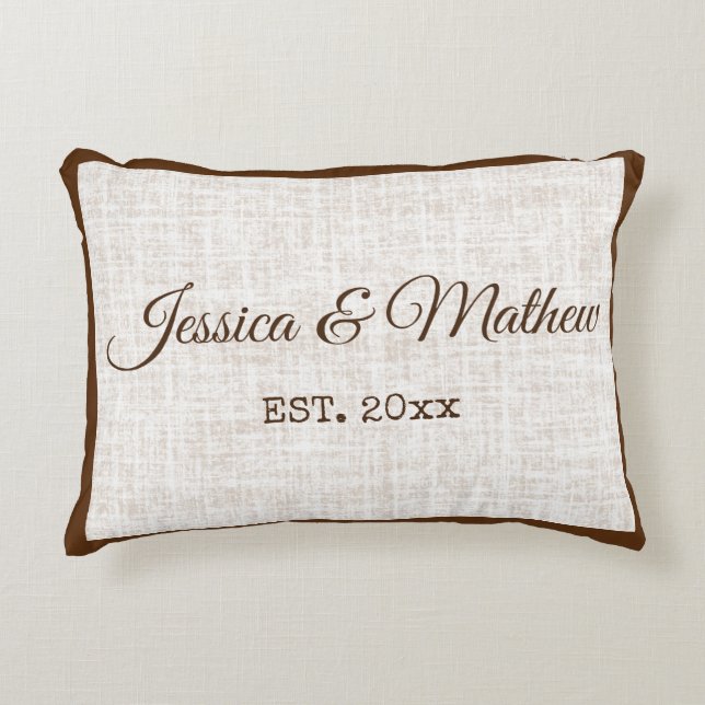 Personlig gåva till bröllopsjubileum prydnadskudde (Framsidan)