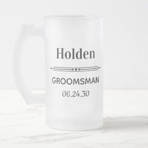 Personlig gåva till bröllopsman frostat ölglas
