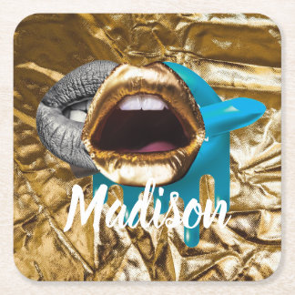 Personlig gåva till brudtjänst, bröllop, fru underlägg papper kvadrat