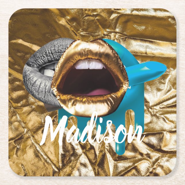 Personlig gåva till brudtjänst, bröllop, fru underlägg papper kvadrat (Framsidan)