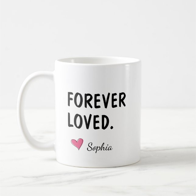 Personlig gåva till dotter - För alltid älskad Kaffemugg (Vänster)