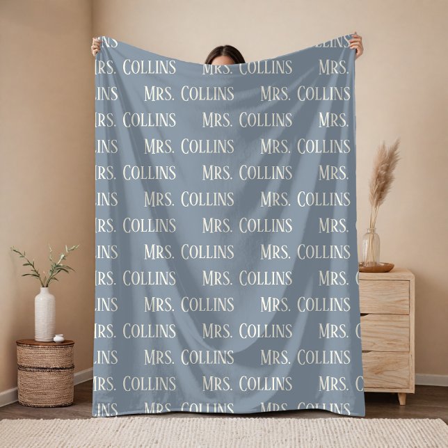 Personlig gåva till fru - Mr & Mrs årsdagsfilt Fleecefilt (Romantic Couple Name Blanket Wedding Gift, Custom Bachelorette Party Blanket Gift for Bride & Groom)