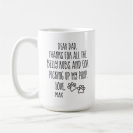 Personlig gåva till hundpappa, fars dag, hundpappa kaffemugg
