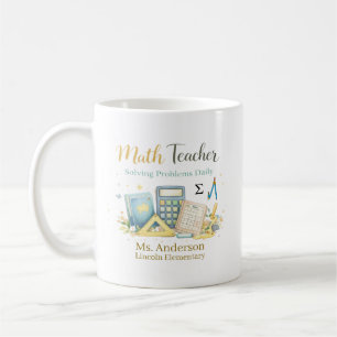 Personlig gåva till matte lärare kaffemugg