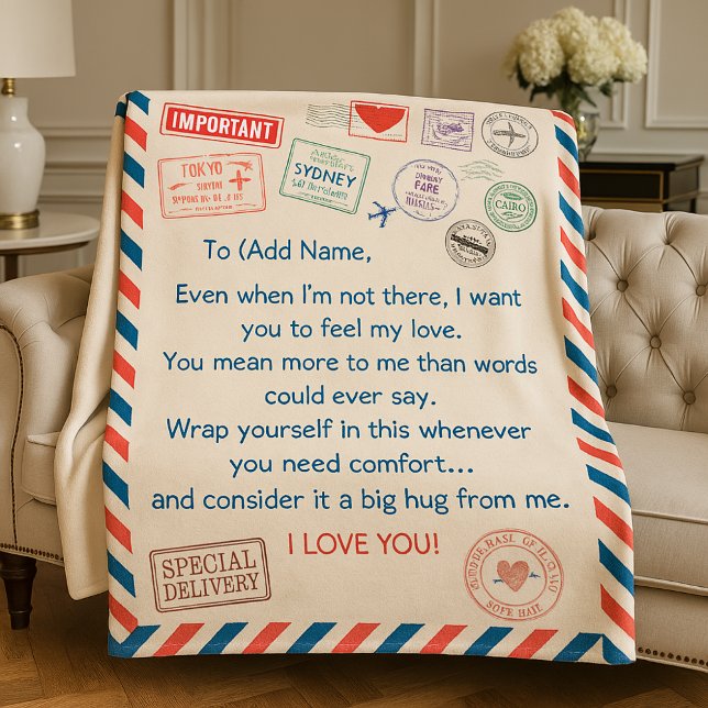 Personlig gåva till mors dag - filt till mamma ("Personalized Mother’s Day gift"
"custom fleece blanket"
"Mother’s Day blanket"
)