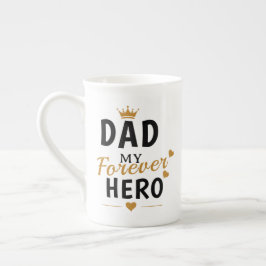 Personlig gåva till pappa benporslin mugg