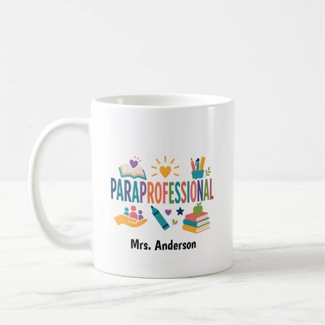 Personlig gåva till paraprofessionell kaffemugg (Vänster)