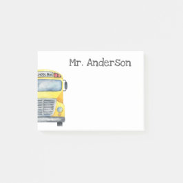Personlig gåva till skolbussförare post-it block