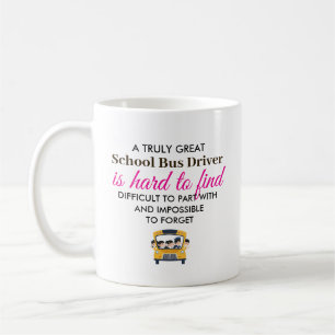 Personlig gåva till skolbussförare som visar uppsk kaffemugg