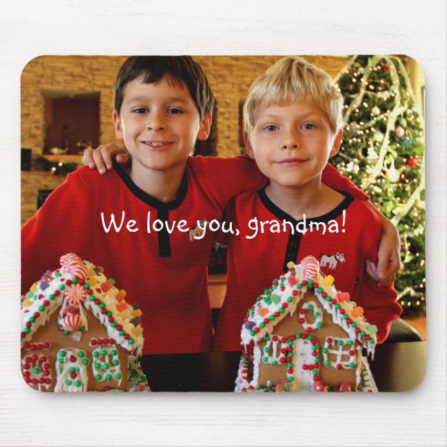 Personlig gåvor till mormor Mus mattor Musmatta (Framsidan)