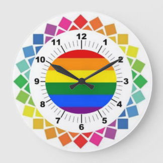 Personlig Gay pride HBT TQ-väggklocka Stor Klocka