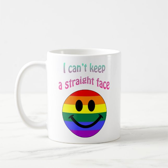 Personlig Gay pride Raka Ansikte-gåva Kaffemugg (Vänster)