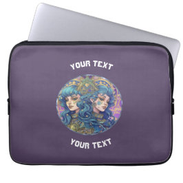 PERSONLIG GEMINI ZODIAC-SIGN LAPTOP FODRAL
