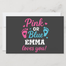 Personlig Gender Visa Rosa eller Blå Baby Showe