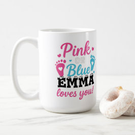 Personlig Gender Visa Rosa eller Blå Baby Showe Kaffemugg