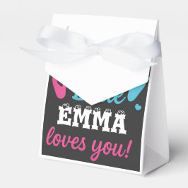 Personlig Gender Visa Rosa eller Blå Baby Showe Presentaskar
