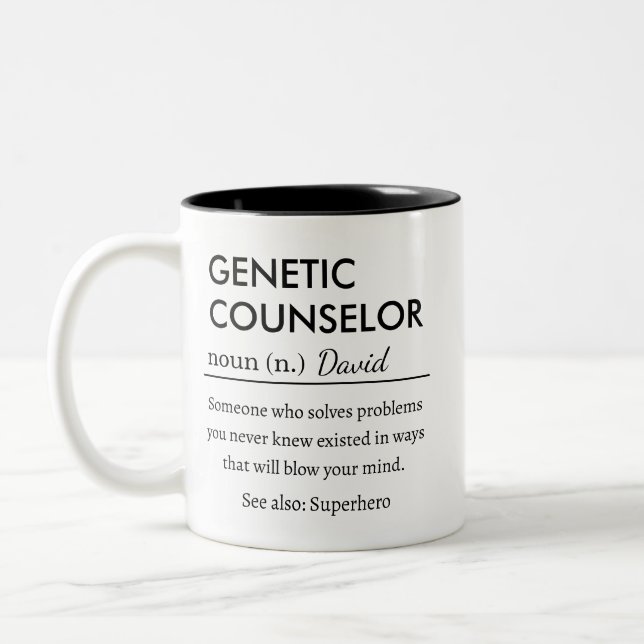 Personlig genetisk rådgivare Två-Tonad mugg (Vänster)