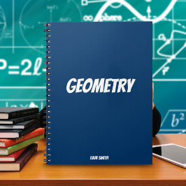 Personlig geometri Enkel Royalblå Anteckningsbok