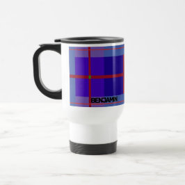Personlig Geometric Blue/Red Snyggt Resemugg