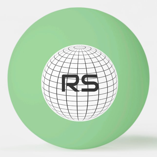 Personlig Geometric Globe Monogram Golf Bollar (Framsidan)