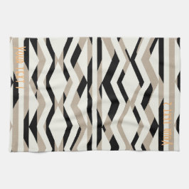 Personlig Geometric Mönster Towel med fetstil Kökshandduk