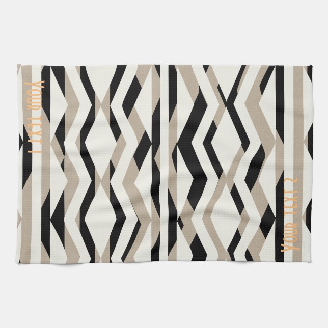 Personlig Geometric Mönster Towel med fetstil Kökshandduk (Horisontell)