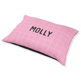 Personlig Geometrisk Rosa Sängtillbehör med Namn f
