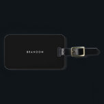 Personlig ger För manar taggar för svart utskrift Bagagebricka<br><div class="desc">Personligen ger för manar - svarta bagagetaggar med anpassade - du kan skapa din egen bagagetapp,  bara lägga till ditt namn (eller annan text). Unika gåvor för manar för födelsedag,  jul,  Fars dag eller någon annan dag... </div>