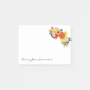 Personlig Gerbera Daisy Bouquet Blommigt Post-it Block