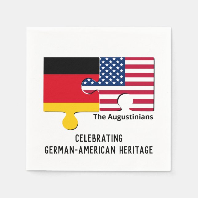 Personlig GERMAN AMERICAN Pappersservett (Framsidan)