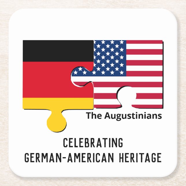 Personlig GERMAN AMERICAN Underlägg Papper Kvadrat (Framsidan)
