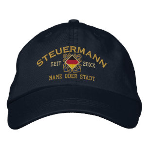 Personlig German First Mate Nautical Broderad Keps