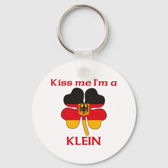 Personlig German Kiss Me jag heter Klein Nyckelring (Framsida)