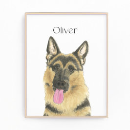 Personlig German Shepherd Art Fototryck