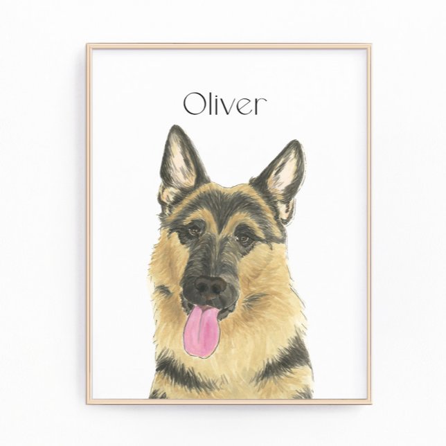 Personlig German Shepherd Art Fototryck (Skapare uppladdad)