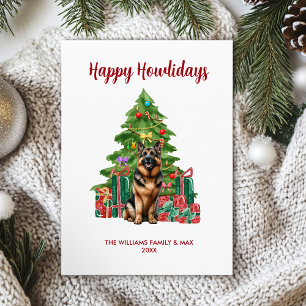 Personlig German Shepherd Hund Family jul Julkort