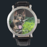 Personlig German Shepherd Hund Photo, Hund Armbandsur<br><div class="desc">Anpassa den här nyckeluppgiften med ditt uppladdade tyska Shepherd-foto och deras namn (kan även ladda upp alla foton och personliger med valfri text). Texten lyder "Bästa Hund någonsin" eller lägg till din egen text - Vi kärlek "hund's namn", hund födelsedag eller dagen då du passerar. Klicka bara på "anpassa" om...</div>