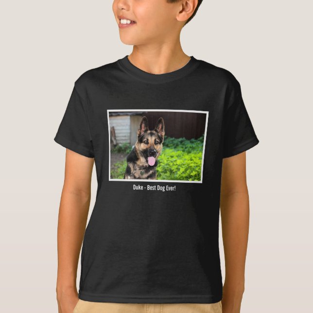 Personlig German Shepherd Hund Photo, Hund Tee (Framsida)