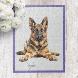 Personlig German Shepherd Jigszle Puzzle Pussel