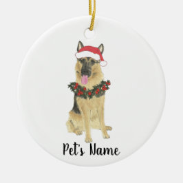 Personlig German Shepherd Julgransprydnad Keramik